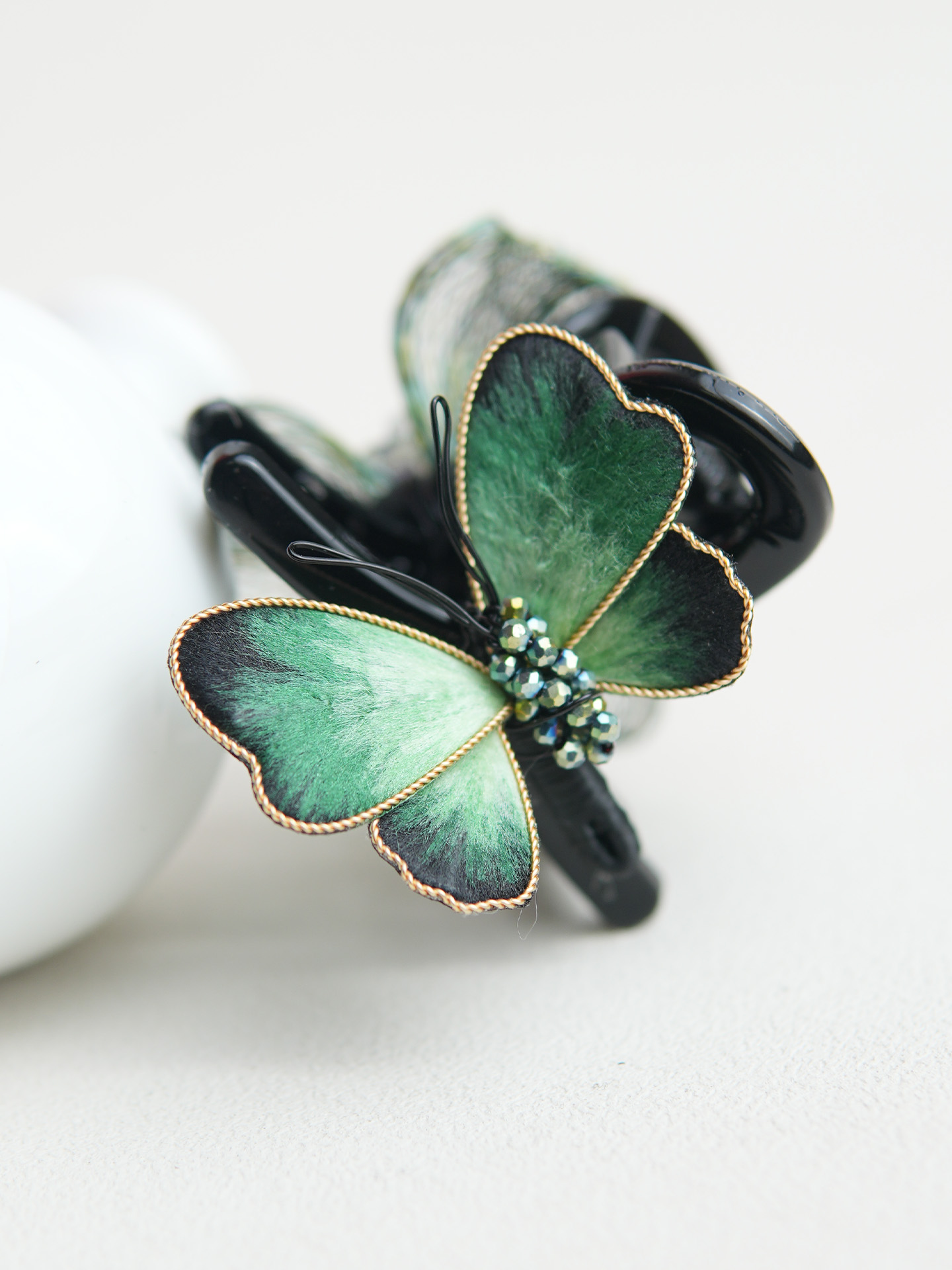 蝴蝶铜丝花[绿色AB面]