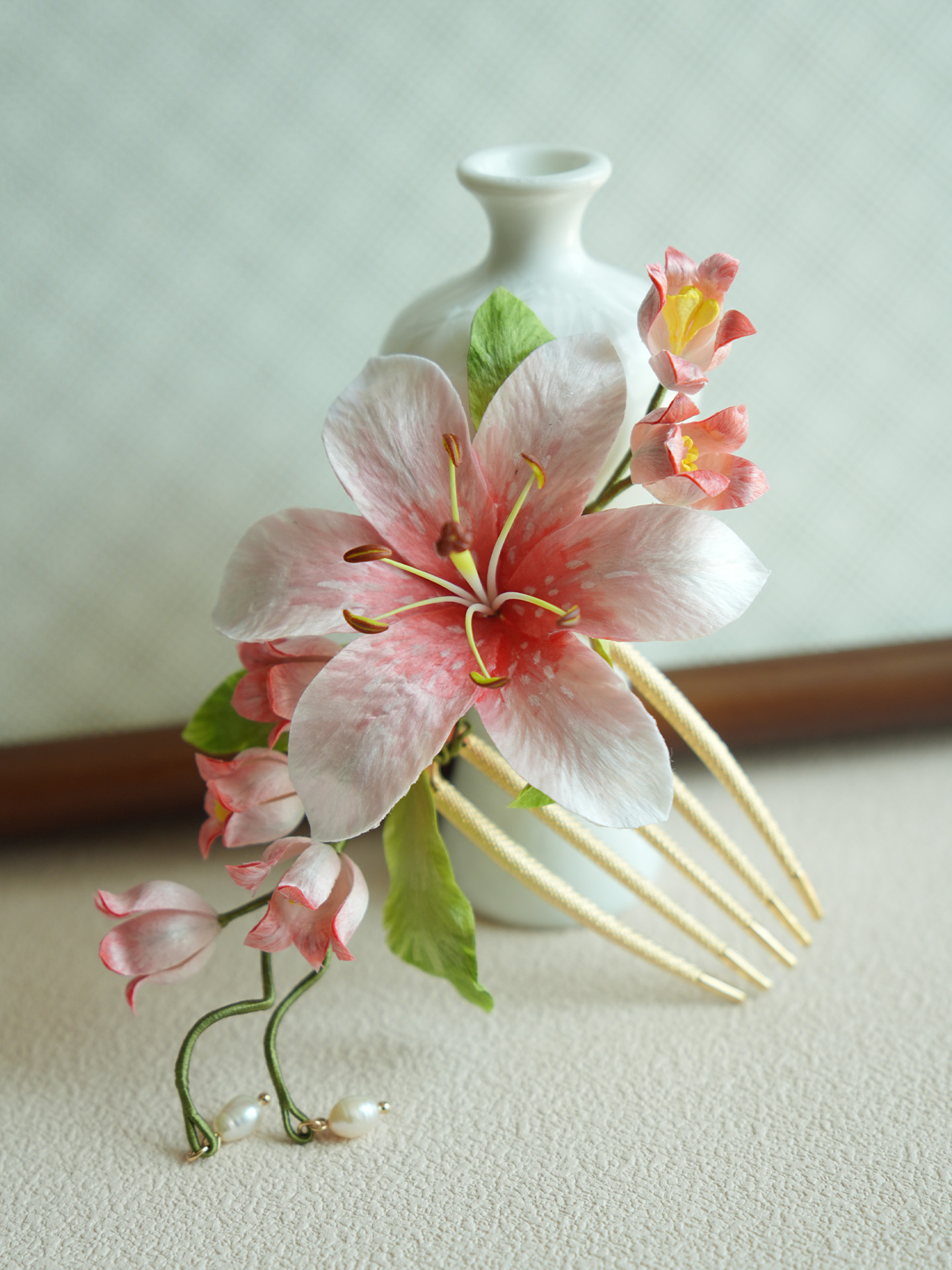 百合花[红单花6花苞]